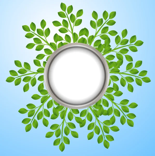 Fond pour un design avec des branches vertes — Image vectorielle