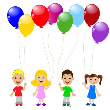 Balon ile küçük bir çocuk