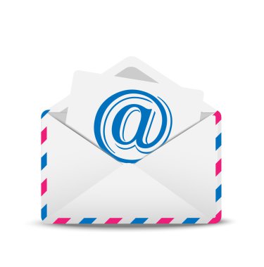 Elektronik mektup manen simgesi açık zarf havada