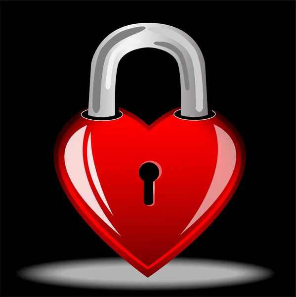 Heart as a lock — Stock Vector