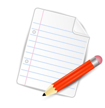 Kağıt ve kalem, bir tasarım için arka plan sayfası