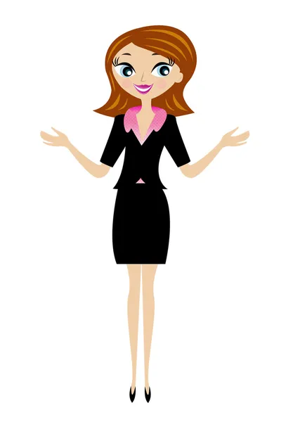 Joven mujer de negocios — Vector de stock