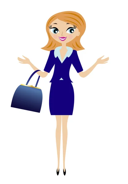 Young business woman — Stock Vector