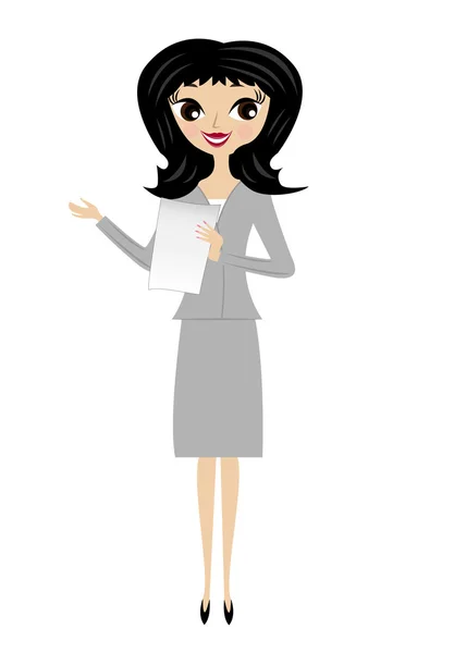 Joven mujer de negocios — Vector de stock