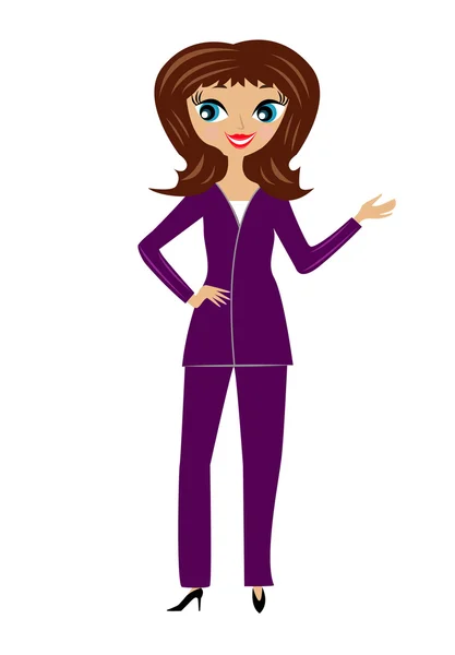 Joven mujer de negocios — Vector de stock