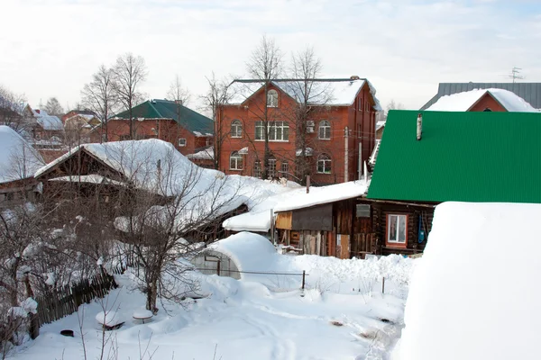 Die winterliche ländliche Landschaft — Stockfoto