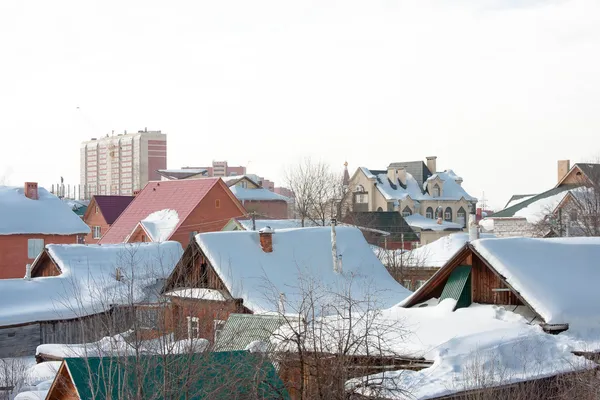 El paisaje rural invernal — Foto de Stock