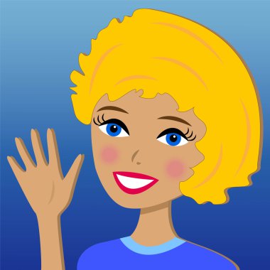 Portrait beautiful  young woman vector