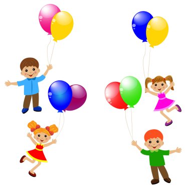 Balon ile küçük bir çocuk