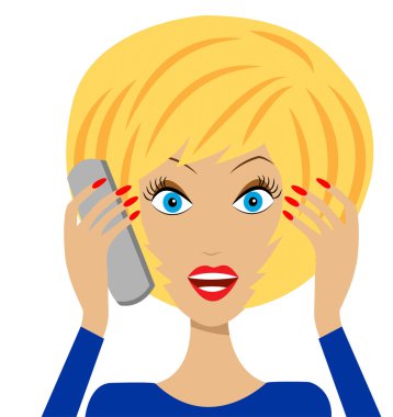  iş kadını duygusal telefonla konuşmak