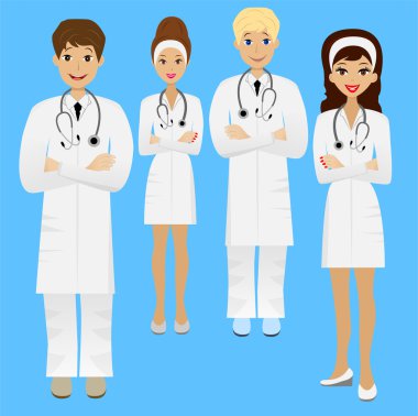 group young doctor  clipart