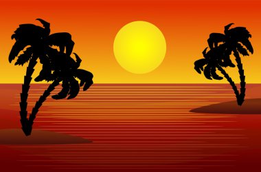 gün batımında Denizi'nin güzel manzara