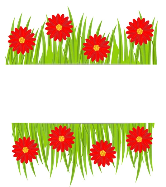 Achtergrond met bloemen — Stockvector