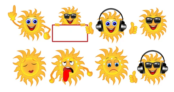 Poner un sol de diferentes emociones — Vector de stock