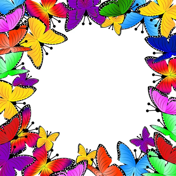 Beau fond avec des papillons — Image vectorielle