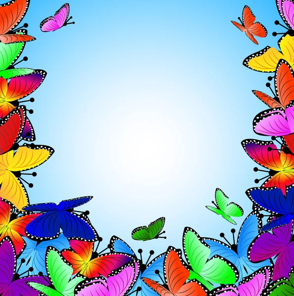 Vacker bakgrund med fjärilar — Stock vektor