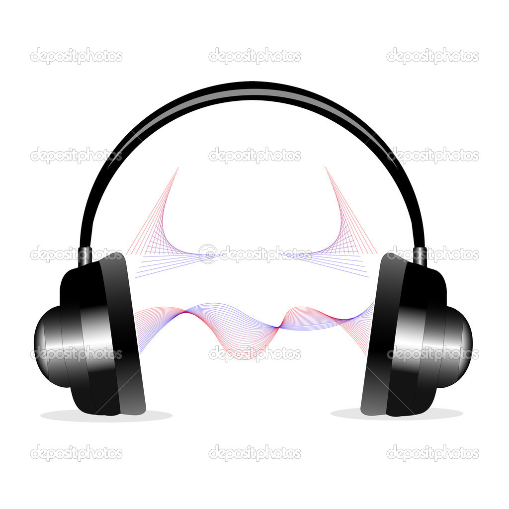 headsets on a white background