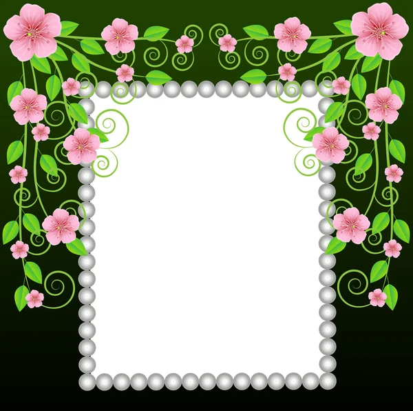Hintergrund für ein Design mit rosa Blüten — Stockvektor