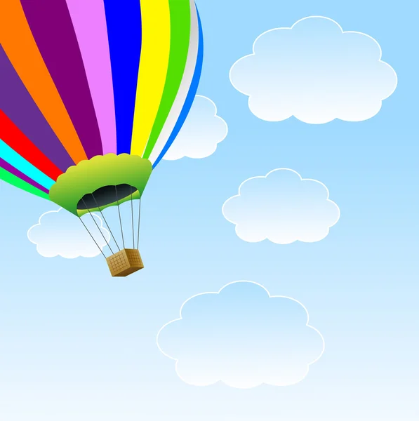 Mavi gökyüzünde büyük balon — Stok Vektör