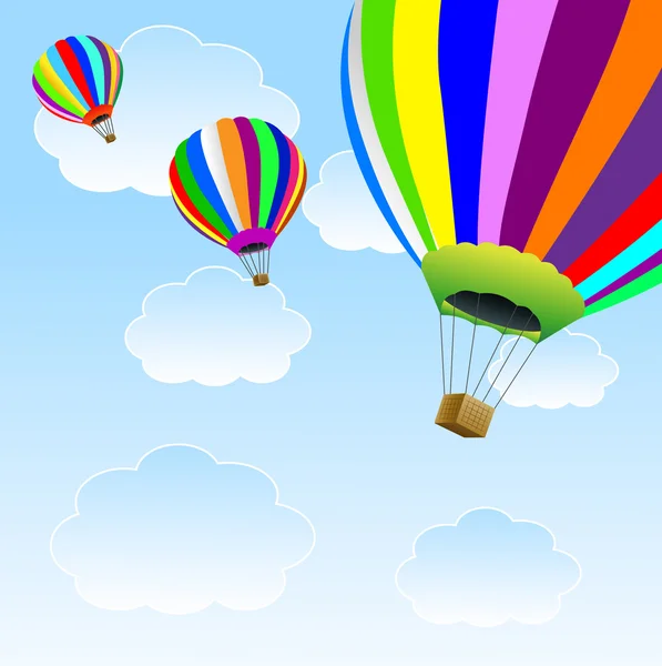 Große Ballons in blauem Himmel — Stockvektor