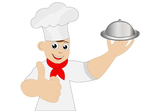 Merry man cook Toon gebaar "perfect" — Stockvector