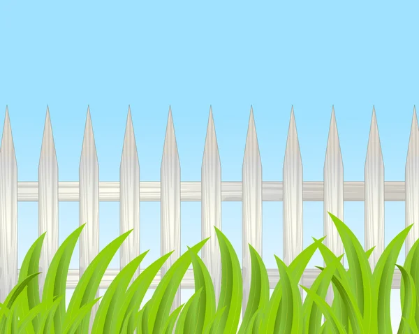 Background for a design with a wooden fence — Stock Vector