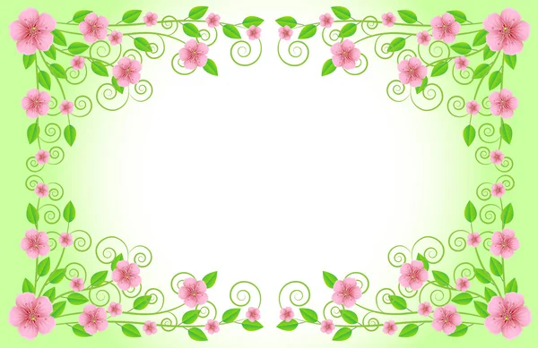 Fondo para un diseño con flores rosadas — Vector de stock
