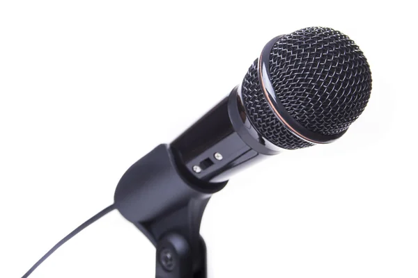 Siyah mikrofon — Stok fotoğraf
