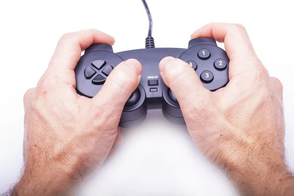 Gamepad in hands — Stock Photo, Image
