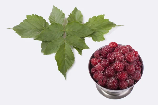 Cup with raspberry — Stock Photo, Image