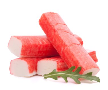 Yengeç grup ve rucola yaprak yapışıyor