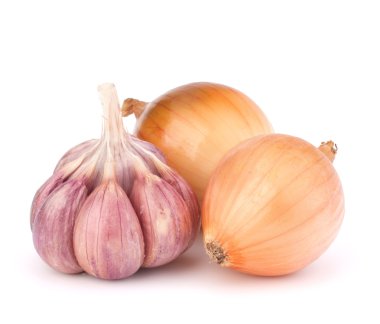Onion and garlic clove