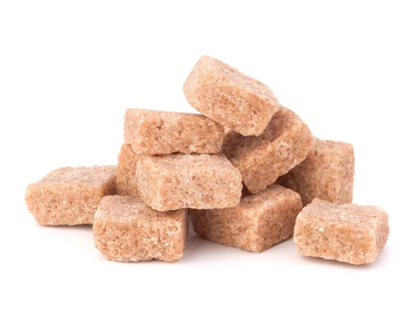 Lump brown cane sugar cubes — Stock Photo, Image