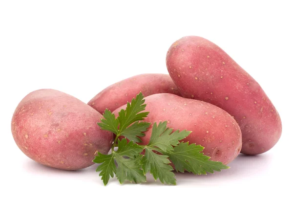 Foglie di tubero di patate nuove e prezzemolo — Foto Stock