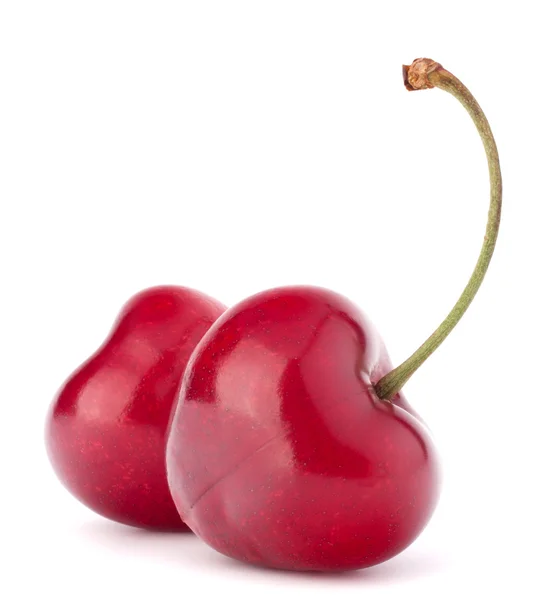 Dos bayas de cereza en forma de corazón —  Fotos de Stock