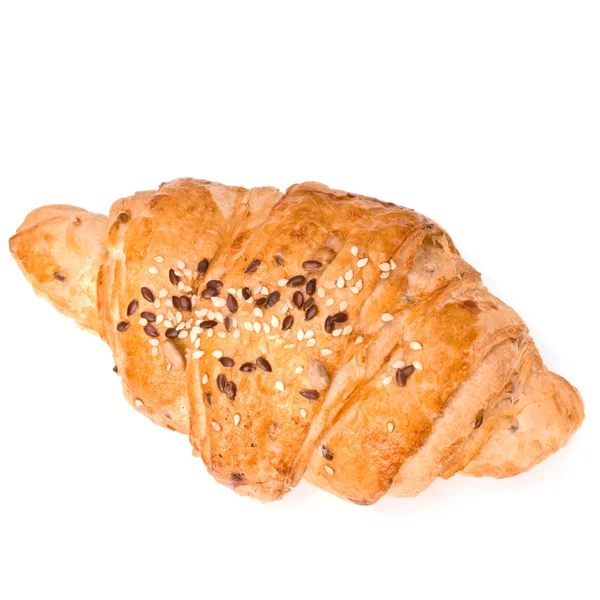 Croissant izolované na bílém pozadí — Stock fotografie