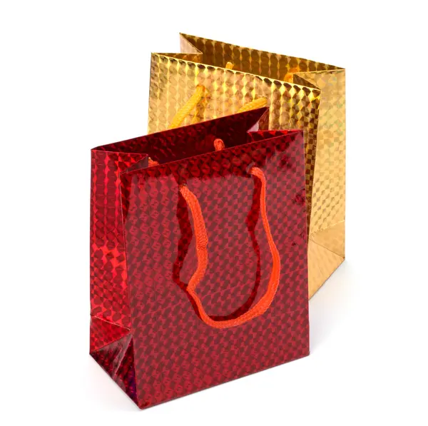 Glossy festive gift bags — Stock Photo, Image