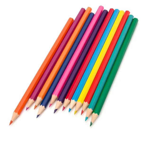 Färga crayon pennor gäng — Stockfoto