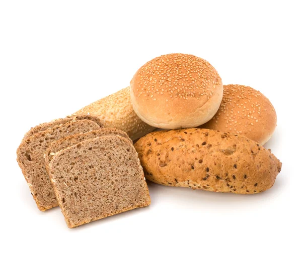 Bread loafs and buns variety — Stock Photo, Image