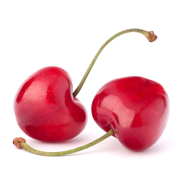 Zwei herzförmige Kirschbeeren — Stockfoto