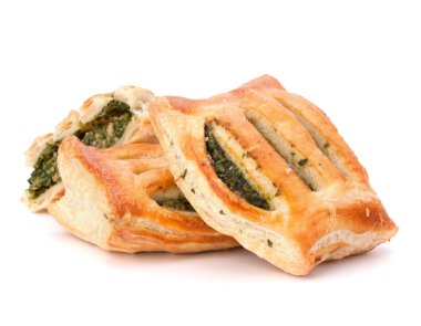 Beyaz arka plan üzerinde izole puf böreği topuz.