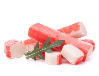 Yengeç grup ve rucola yaprak yapışıyor