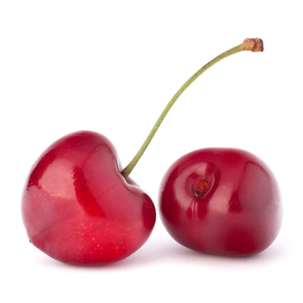Dos bayas de cereza en forma de corazón — Foto de Stock