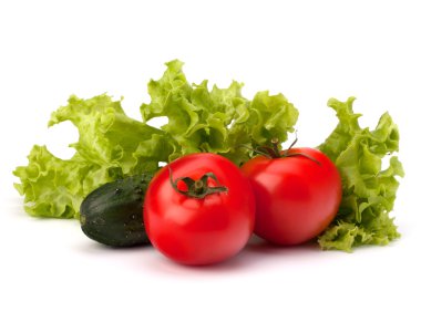 domates, salatalık sebze ve marul salatası