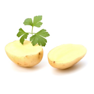 yeni patates ve yeşil maydanoz