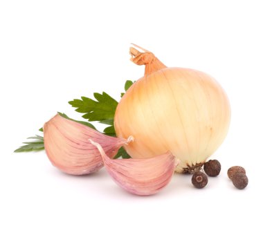 Onion and garlic clove