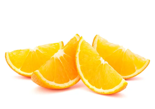 Drei orangefarbene Fruchtsegmente oder Kanteln — Stockfoto
