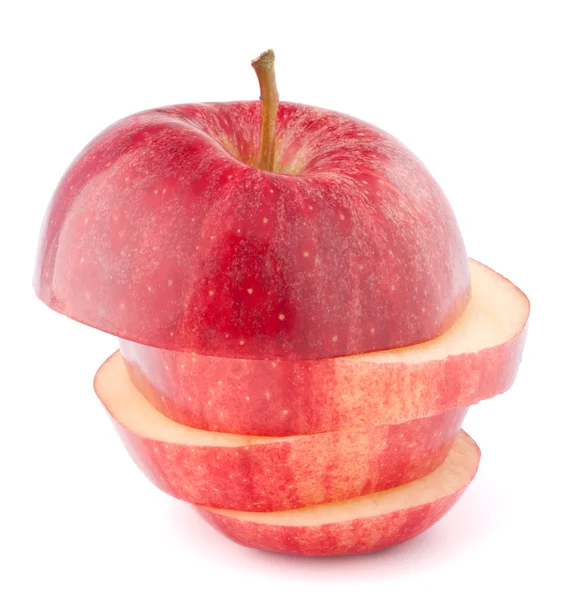 Czerwony jabłko pokrojone — Zdjęcie stockowe