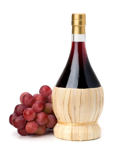 Full red wine bottle — Stock Photo, Image