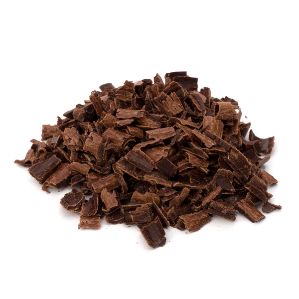 Crushed chocolate shavings pile — Stock Photo, Image